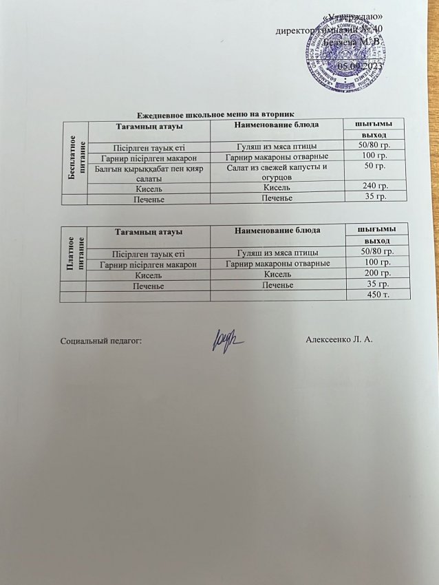 Ежедневное меню 05.09.2023 г.