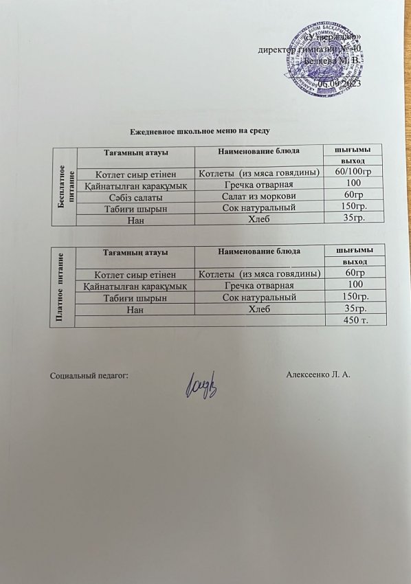 Ежедневное меню 06.09.2023 г.