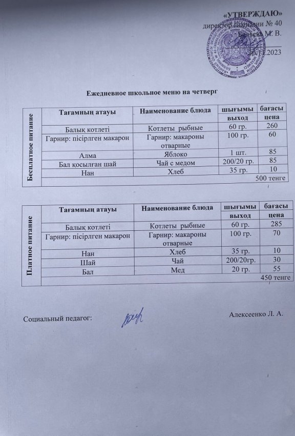 Ежедневное меню 30.11.2023 г.