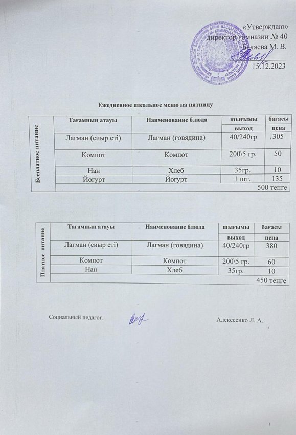 Ежедневное меню 15.12.2023 г"