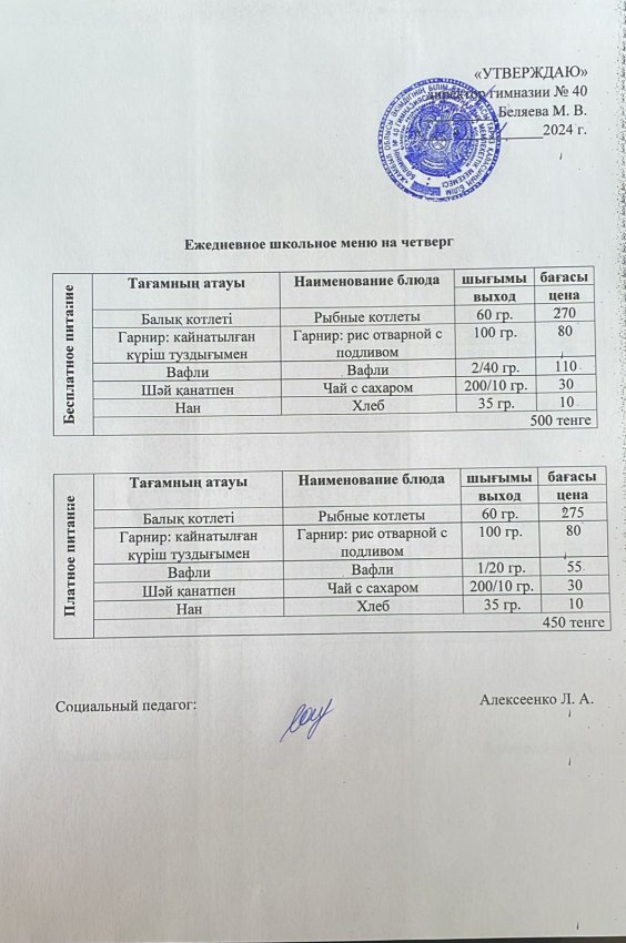 Ежедневное меню на 28.11.2024 г.