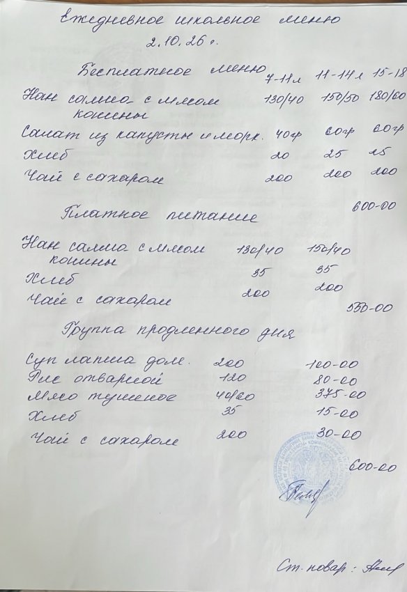 Ежедневное меню на 02.10.2026 г.