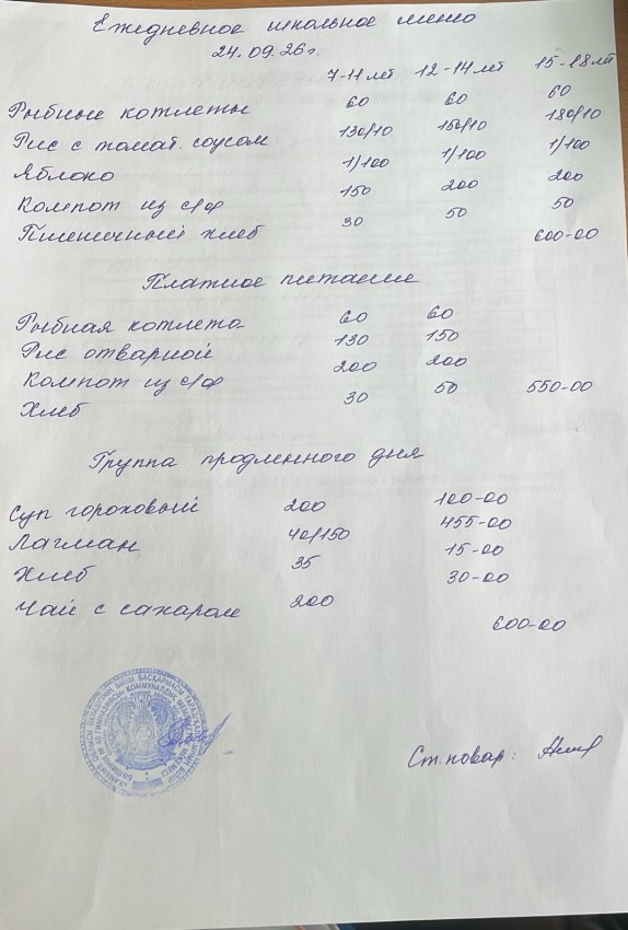 Ежедневное меню на 24.09.2026 г.